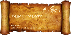 Angyal Zsigmond névjegykártya