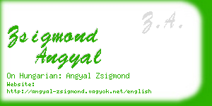 zsigmond angyal business card